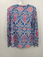 Ibkul Blue Size Large Athletic Long Sleeve | True Fashionistas.