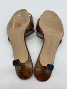 Pre-Owned Manolo Blahnik Brown Size 8.5 Mule Heels | True Fashionistas.
