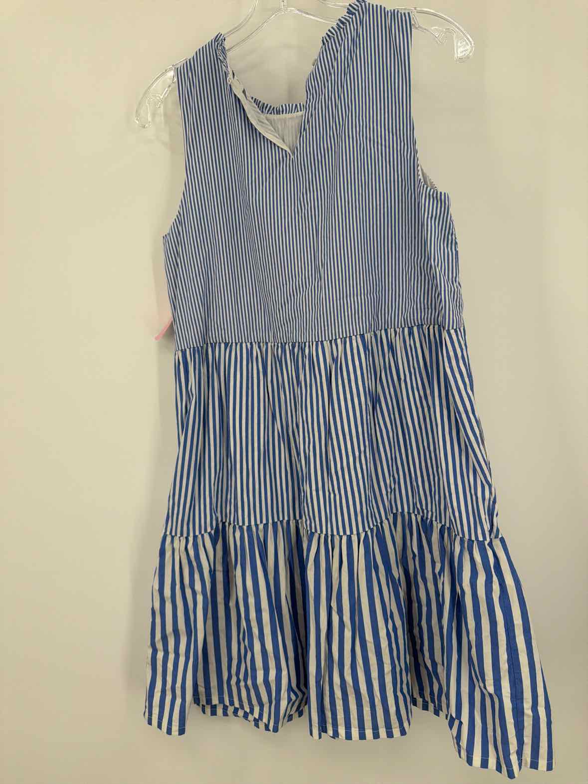 Pre-Owned J Crew Blue Size 4 Stripe Short Sleeveless Dress | True Fashionistas.