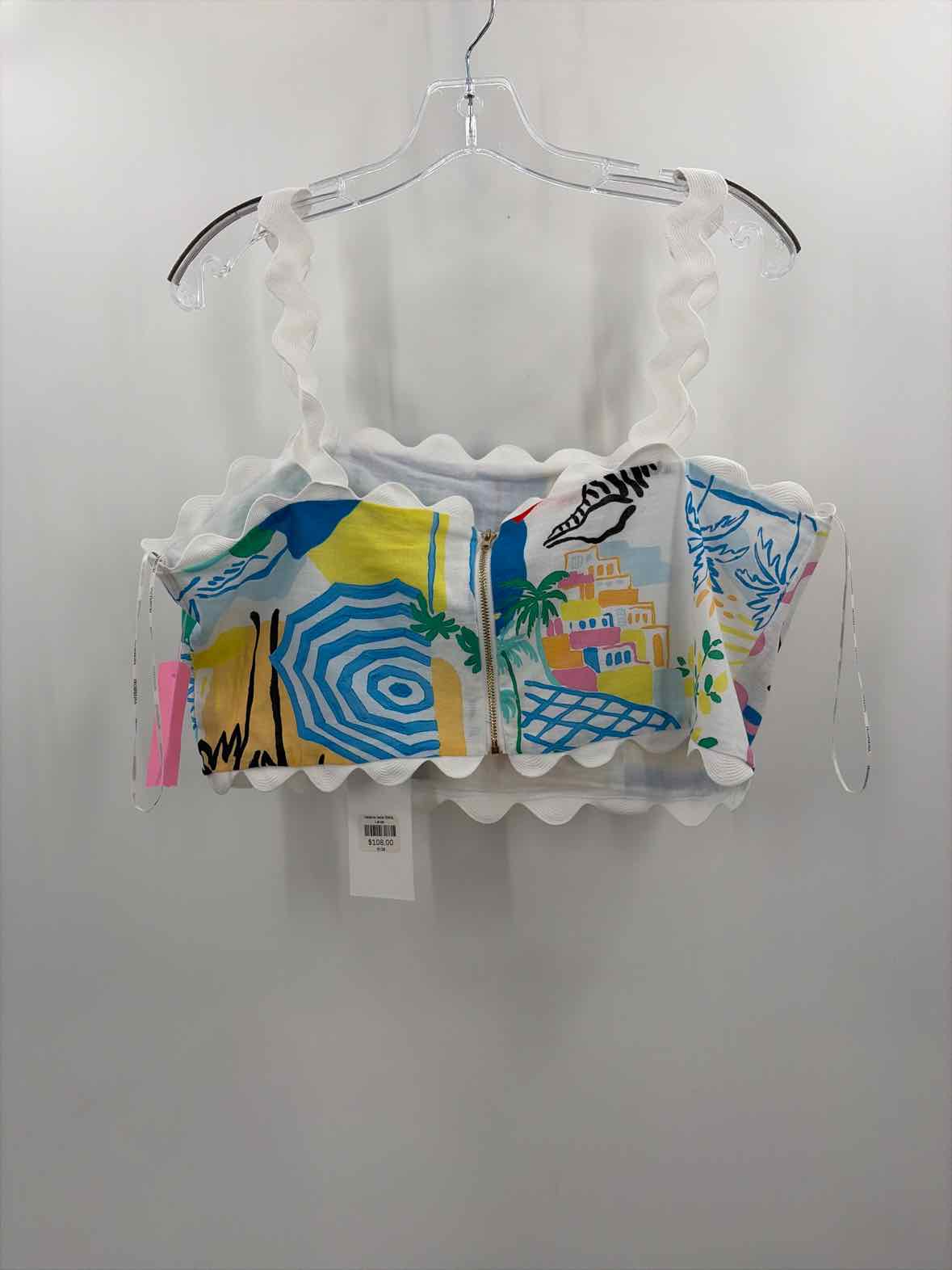 Prosperina White Size Large Cropped Tank Top | True Fashionistas.