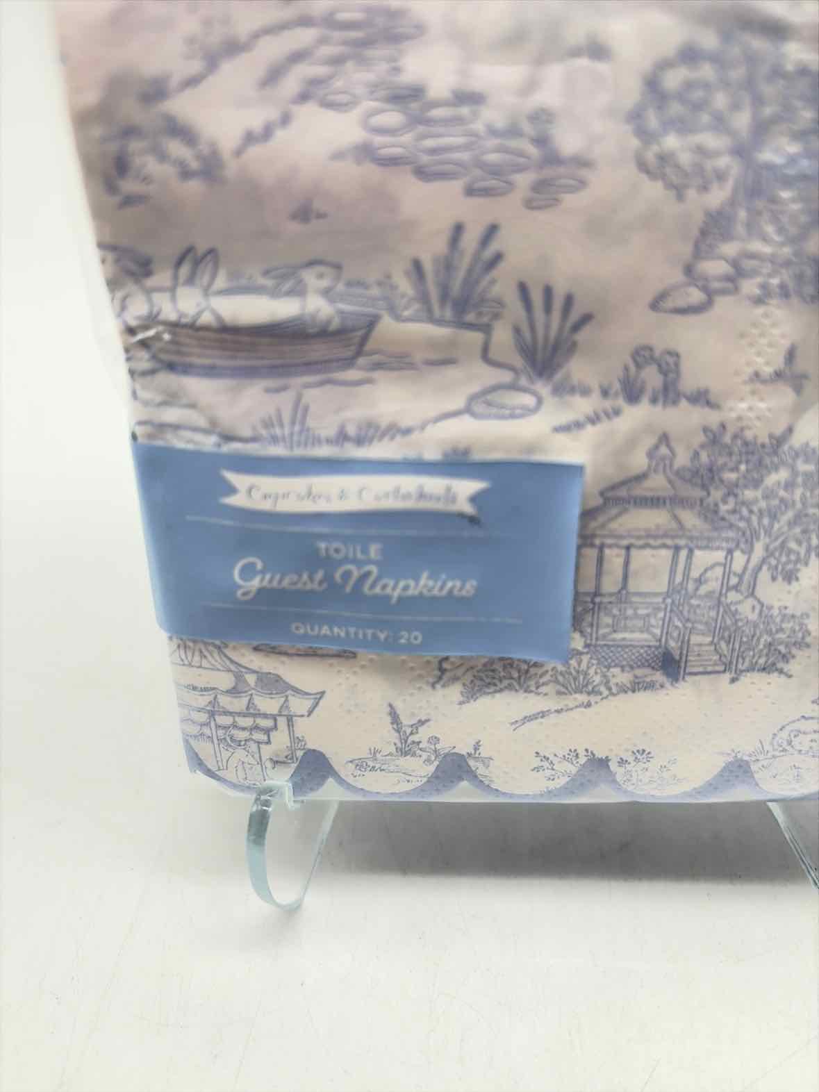 Blue Toile Paper Guest Towel Napkins | True Fashionistas.