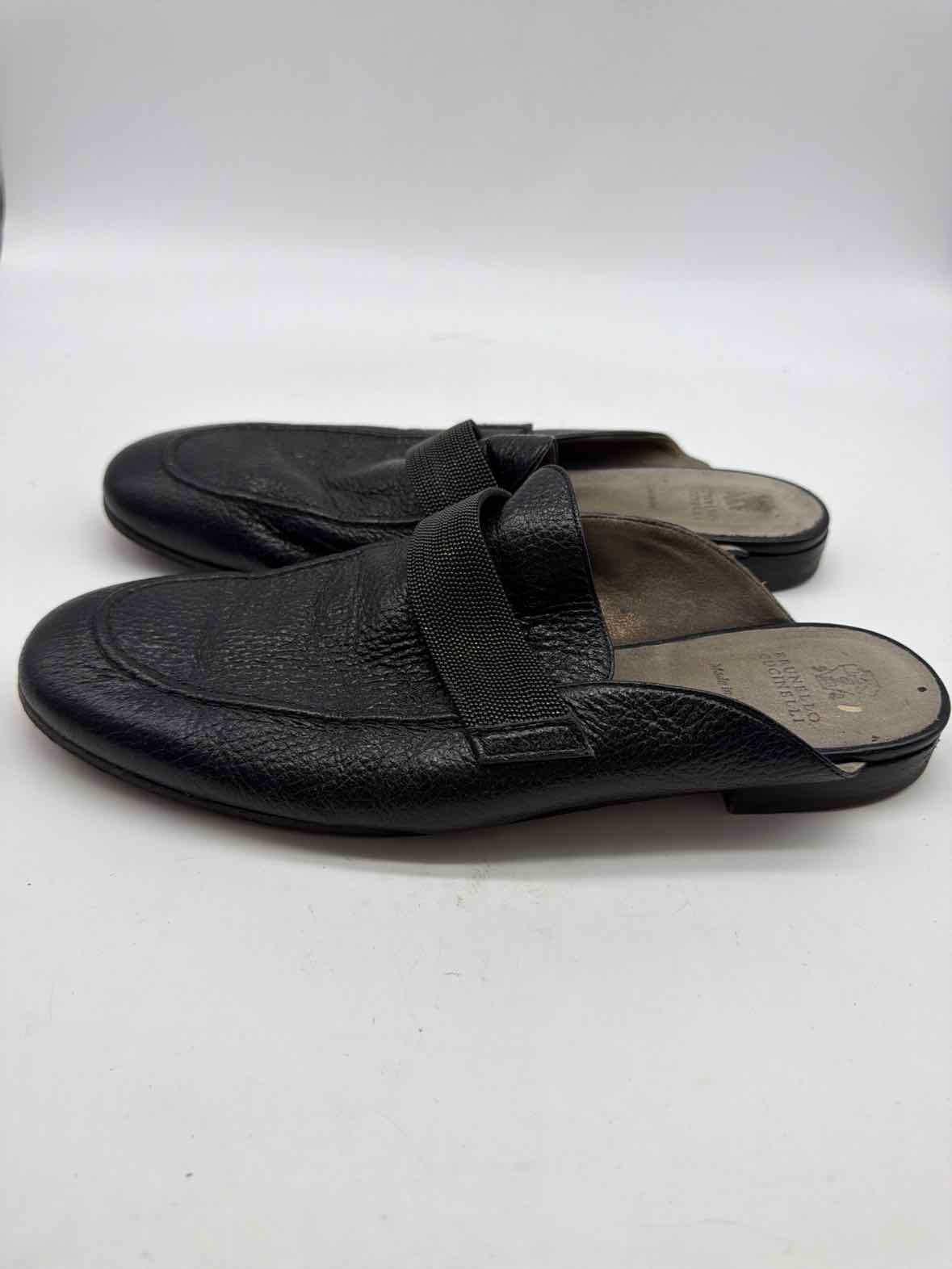 Pre-Owned Brunello Cucinelli Black Size 41 Mule Flats | True Fashionistas.