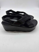 Pre-Owned Prada Black Size 38 Patent Leather Platform Sandals | True Fashionistas.