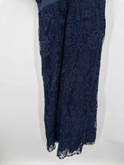 Pre-Owned Self Portrait Navy Size 2 Lace Cocktail Midi Evening Gown | True Fashionistas.