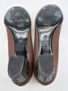 Pre-Owned Lanvin Brown Size 12 Block Heels | True Fashionistas.
