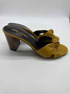 Pre-Owned Saint Laurent Yellow Size 37.5 Mule Heels | True Fashionistas.