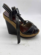Pre-Owned Christian Louboutin Black Size 5.5 Wedge Heels | True Fashionistas.