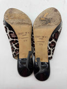 Pre-Owned Jimmy Choo Tan Size 37.5 Leopard Slingback Heels | True Fashionistas.