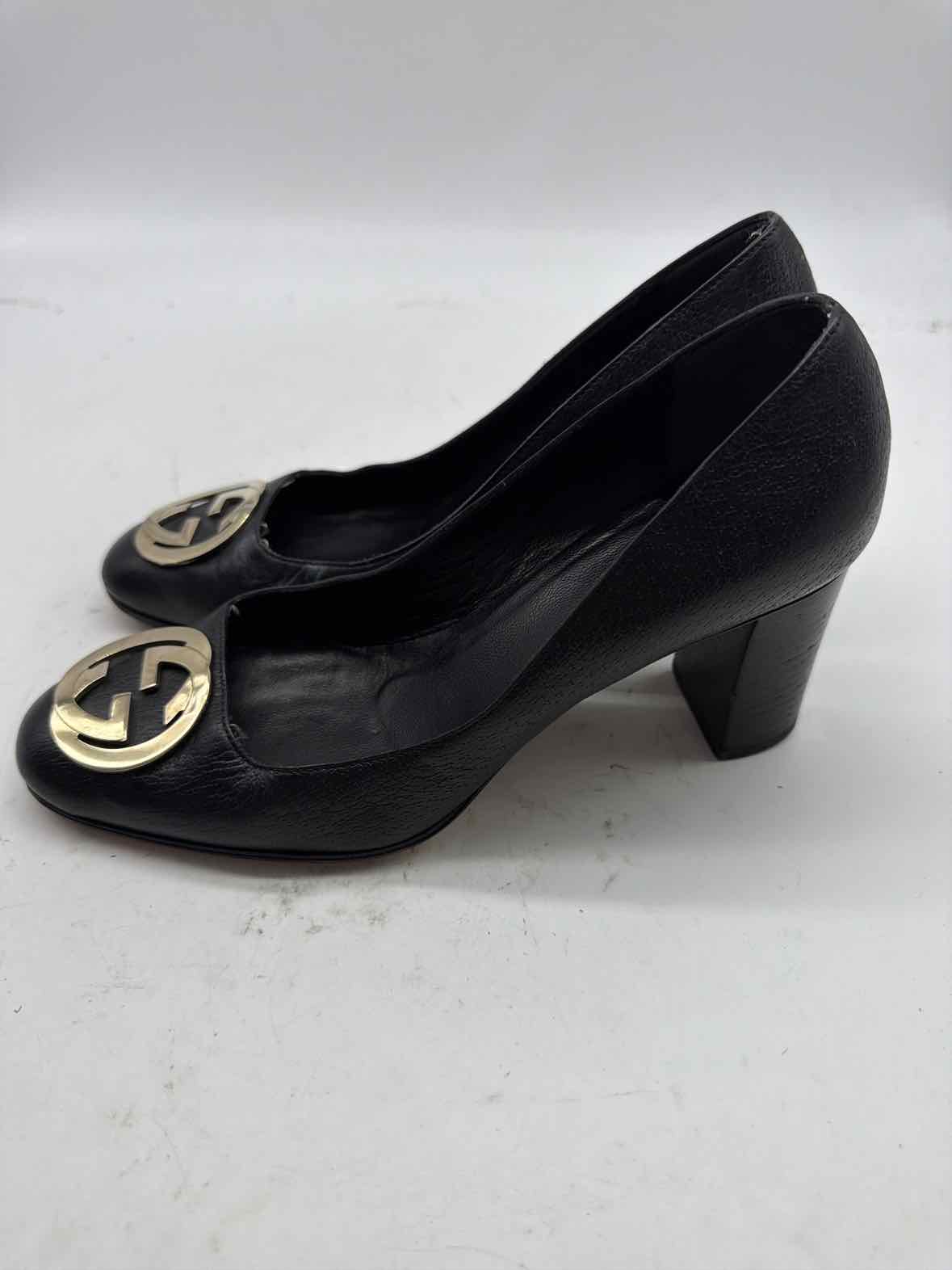 Pre-Owned Gucci Black Size 6 Block Heel Heels | True Fashionistas.