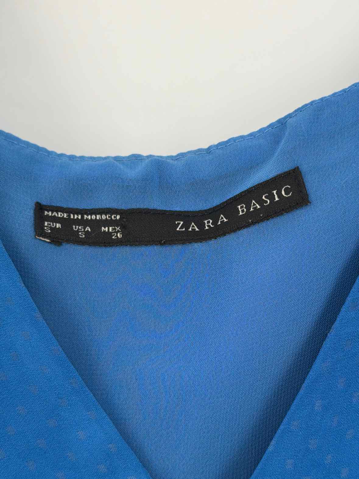Pre-Owned Zara Blue Size Small Short Sleeveless Dress | True Fashionistas.