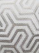 Silver Geometric Pillow | True Fashionistas.