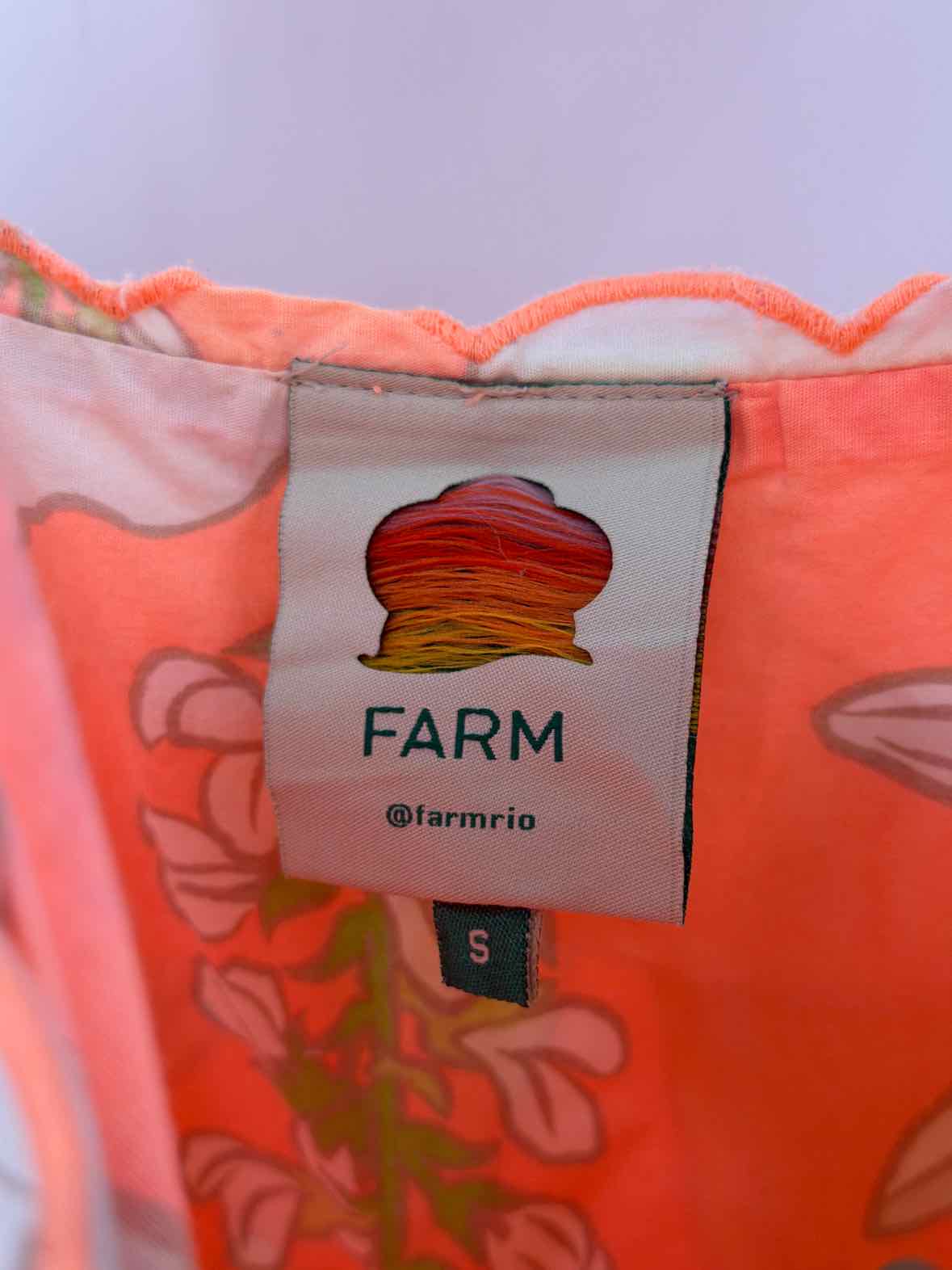 Pre-Owned Farm Rio Orange Size Small Long Sleeveless Dress | True Fashionistas.