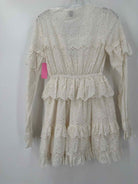 Pre-Owned Sir. White Size 0 Eyelet Short Long Sleeve Dress | True Fashionistas.
