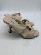 Pre-Owned Aquazzura Tan Size 11 Mule Heels | True Fashionistas.