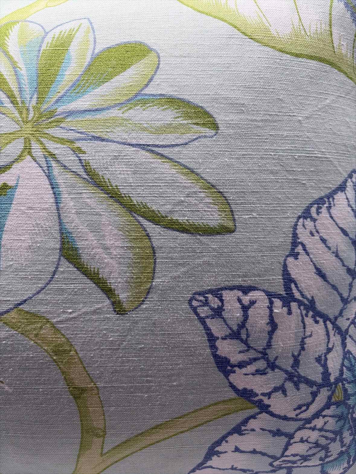 Aqua & Green Botanical Leaf Pillow | True Fashionistas.