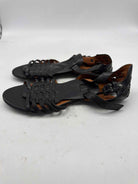 Pre-Owned Givenchy Black Size 8 Leather Caged Sandals | True Fashionistas.