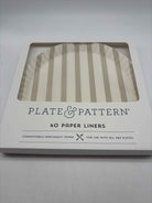 Plate & Pattern Tan Stripe 40 Paper Liners | True Fashionistas.