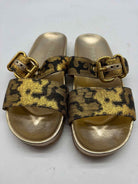 Pre-Owned Prada Gold Size 38 Slide Sandals | True Fashionistas.