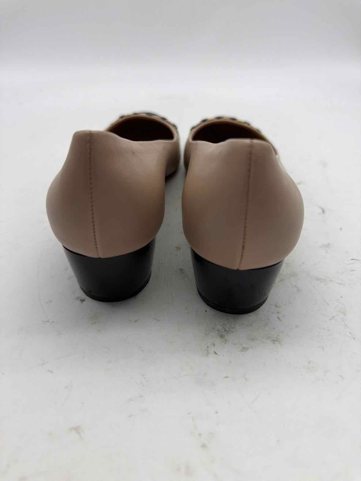 Pre-Owned Salvatore Ferragamo Tan Size 5.5 Block Heel Heels | True Fashionistas.