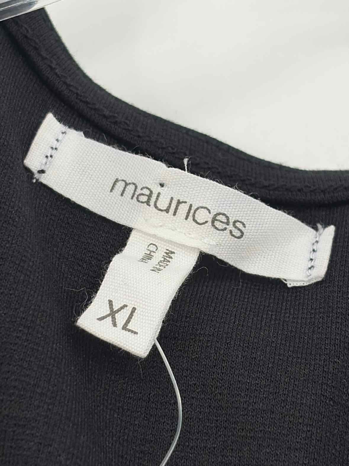 Maurices Black Size XL Knee Length Short Sleeve Dress | True Fashionistas.