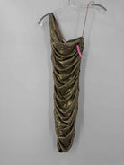 Pre-Owned Alice + Olivia Gold Size 0 Metallic Cocktail Short Sleeveless Dress | True Fashionistas.