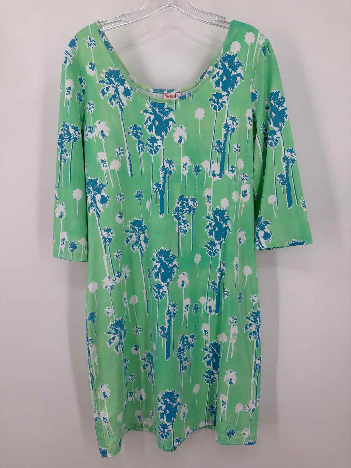 Pre-Owned Persifor Green Size Large Short Long Sleeve Dress | True Fashionistas.