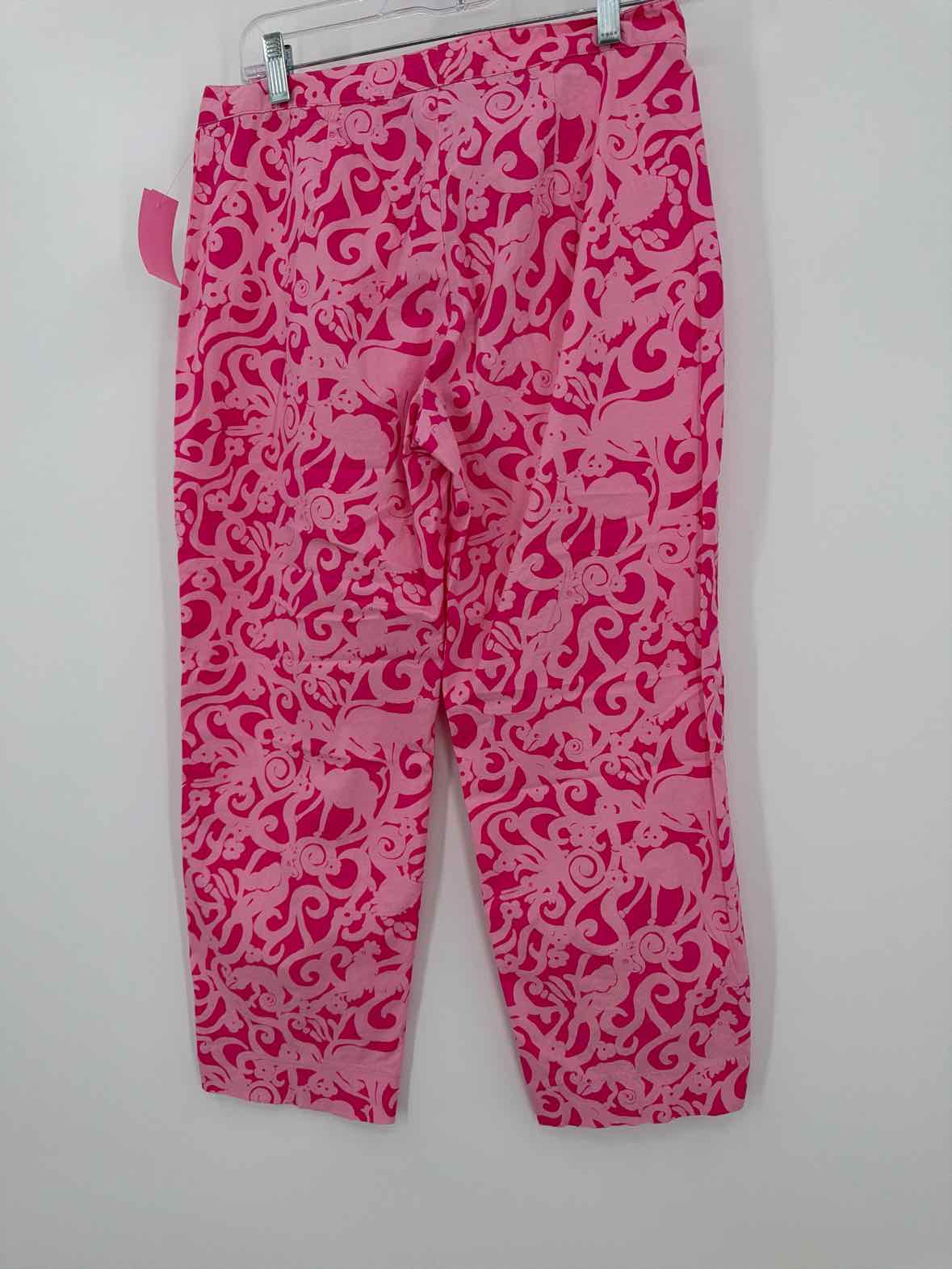 Pre-Owned Lilly Pulitzer Pink Size 6 Vintage Printed Pants | True Fashionistas.