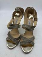 Pre-Owned Jimmy Choo Gold Size 11 Strappy Heels | True Fashionistas.