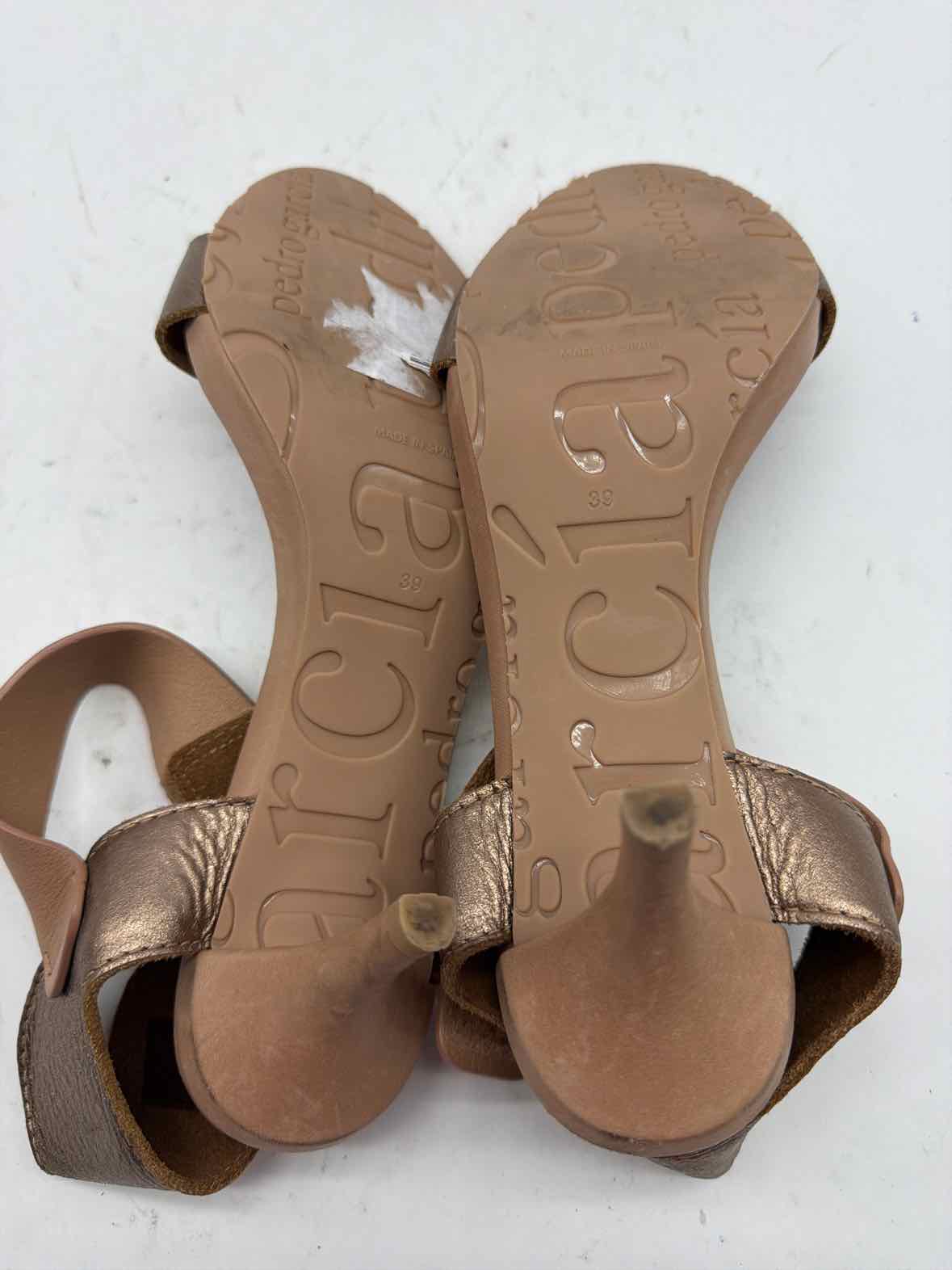 Pre-Owned Pedro Garcia Tan Size 39 Strappy Strappy Heels | True Fashionistas.