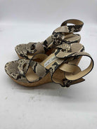 Pre-Owned Jimmy Choo Tan Size 10 Wedge Heels | True Fashionistas.