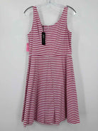 Pre-Owned JNY Pink Size 12 Stripe Short Sleeveless Dress | True Fashionistas.