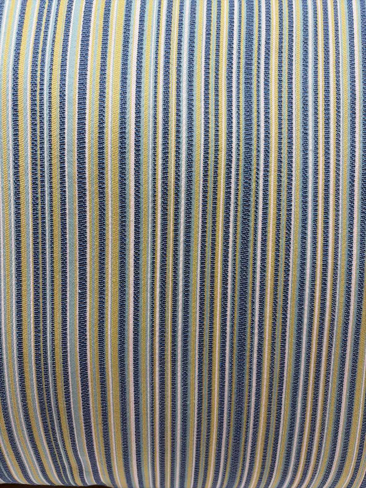 Blue & Green Striped Pillow | True Fashionistas.