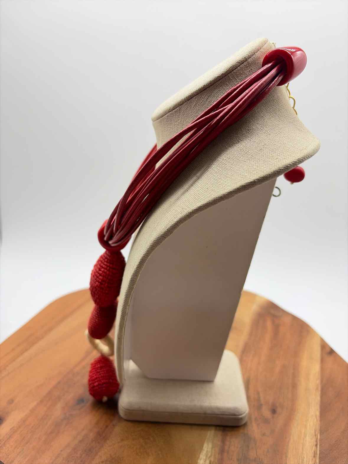 Chico's Red Multi Strand Statement Necklace | True Fashionistas.