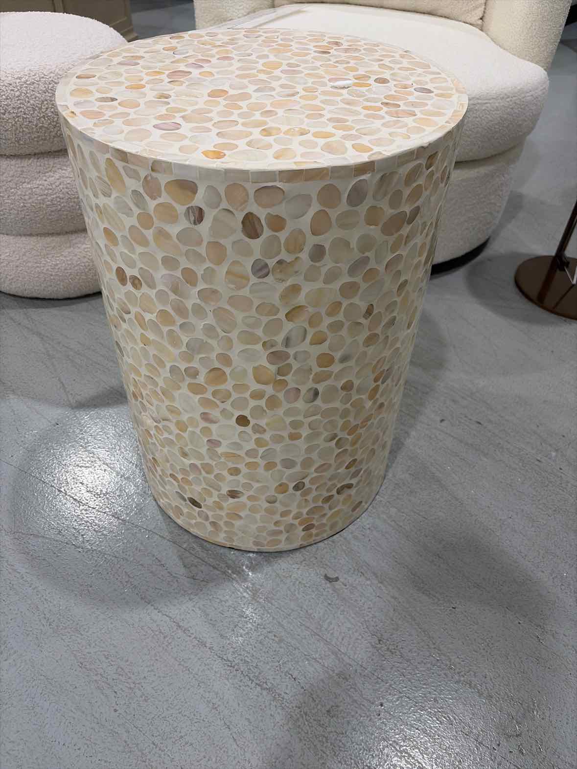 Ivory Capiz End Table | True Fashionistas.
