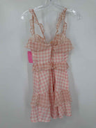 Pre-Owned For Love & Lemons Pink Size Medium Check Short Sleeveless Dress | True Fashionistas.
