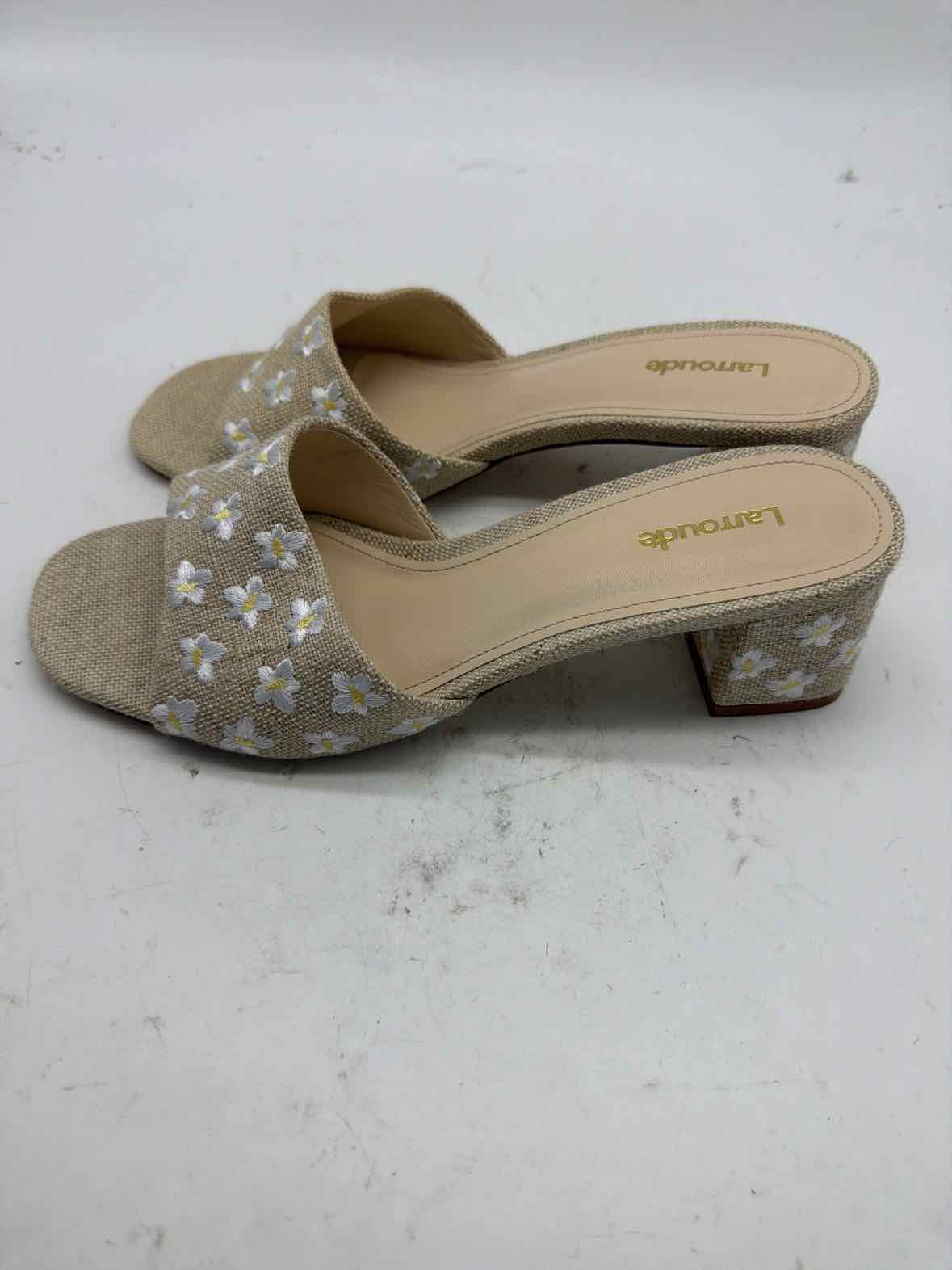 Pre-Owned Larroude Tan Size 8 Mule Heels | True Fashionistas.