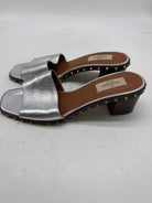Pre-Owned Valentino Silver Size 9 Mule Heels | True Fashionistas.