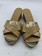 Pre-Owned Jimmy Choo Tan Size 6.5 Mule Sandals | True Fashionistas.