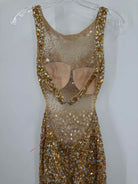Pre-Owned Jovani Gold Size 4 Gown Long Evening Gown | True Fashionistas.