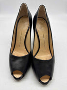 Pre-Owned Giuseppe Zanotti Black Size 41 Peep Toe Heels | True Fashionistas.