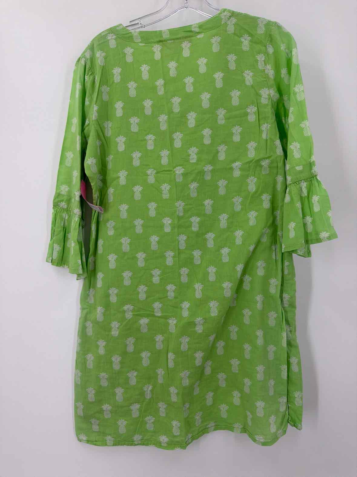 Pre-Owned Preppy Girl Palm Beach Green Size Medium Short Long Sleeve Dress | True Fashionistas.