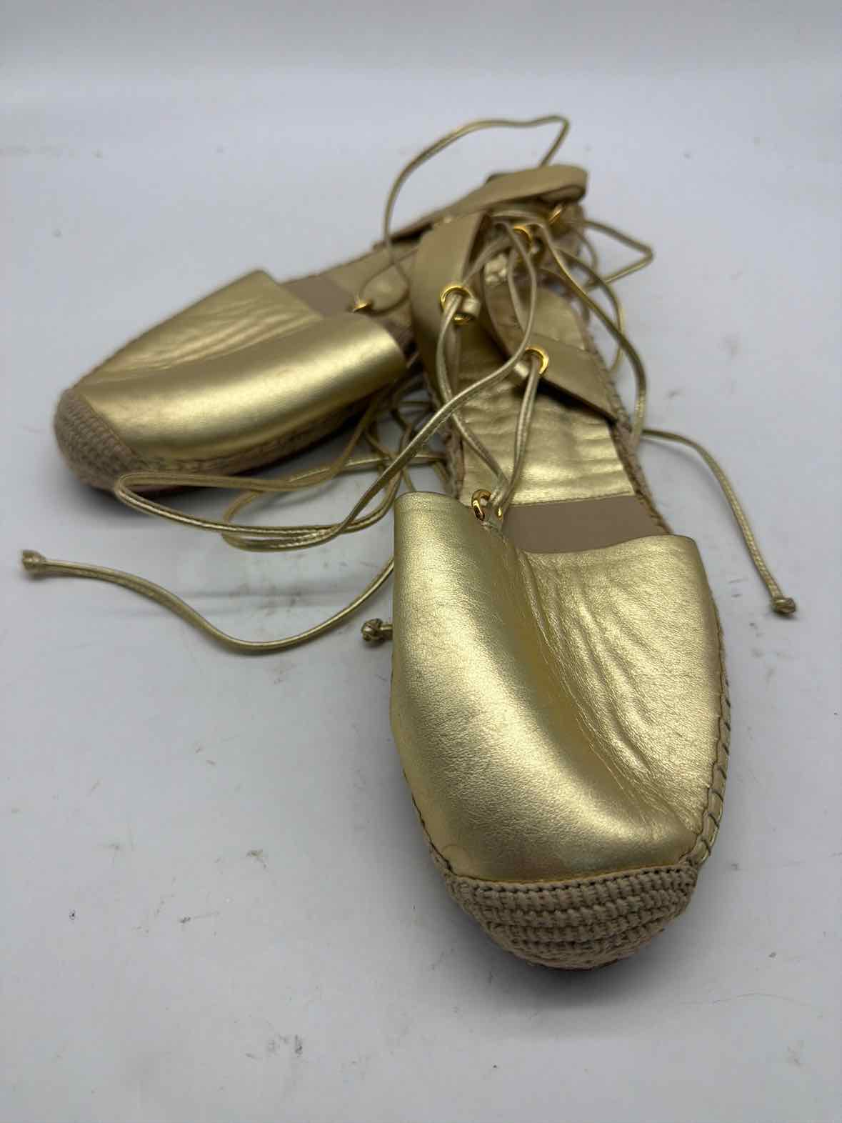 Pre-Owned Michael Kors Collection Gold Size 38.5 Espadrille Flats | True Fashionistas.