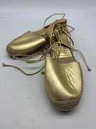 Pre-Owned Michael Kors Collection Gold Size 38.5 Espadrille Flats | True Fashionistas.