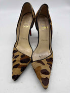 Pre-Owned Christian Louboutin Brown Size 6.5 Leopard D'orsay Heels | True Fashionistas.