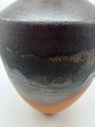 Natalie Blake Orange & Brown Lidded Pottery Pot | True Fashionistas.