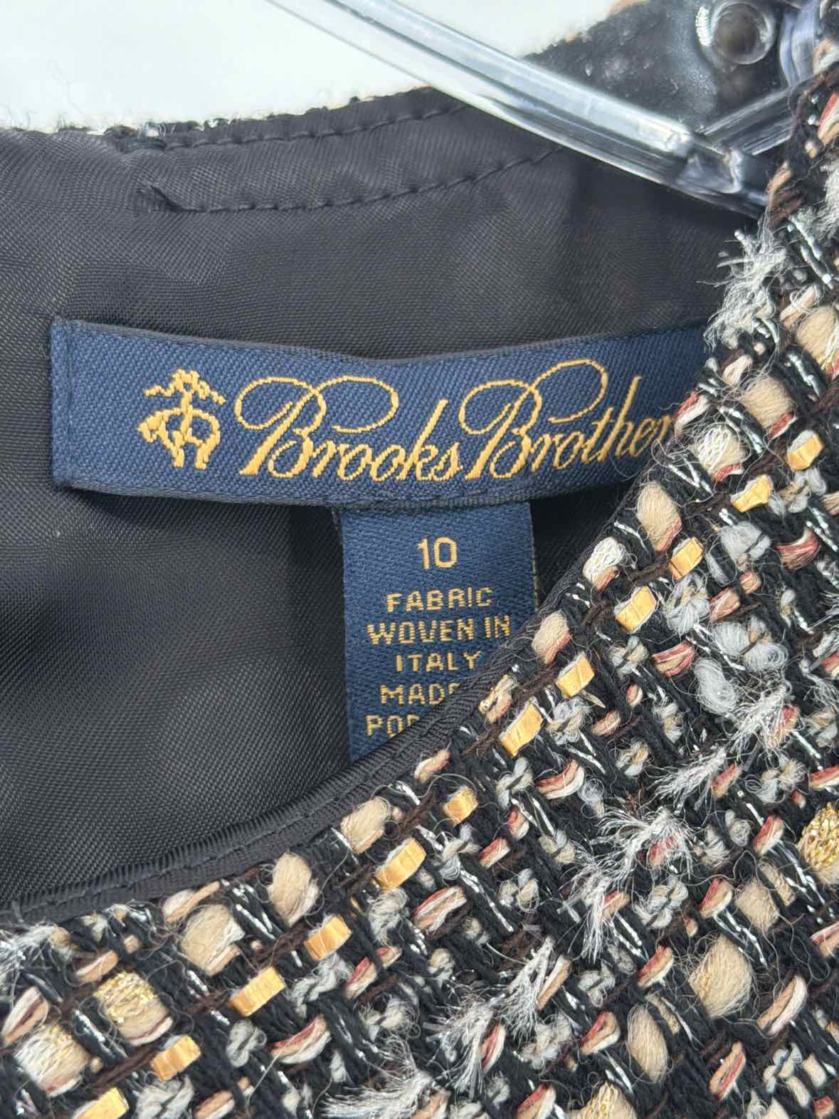 Pre-Owned Brooks Brothers Black Size 10 Boucle Short Short Sleeve Dress | True Fashionistas.