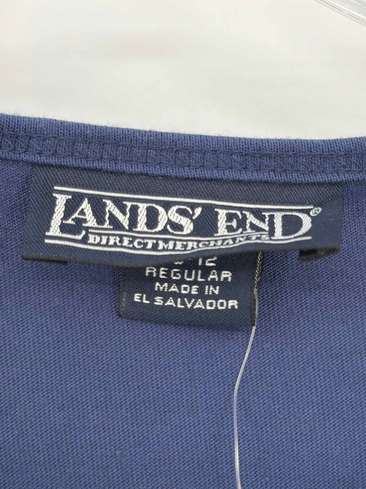 Pre-Owned Lands End Blue Size Medium T-shirt | True Fashionistas.