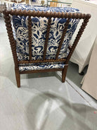 Blue Fabric Spindal Living Room Chair | True Fashionistas.