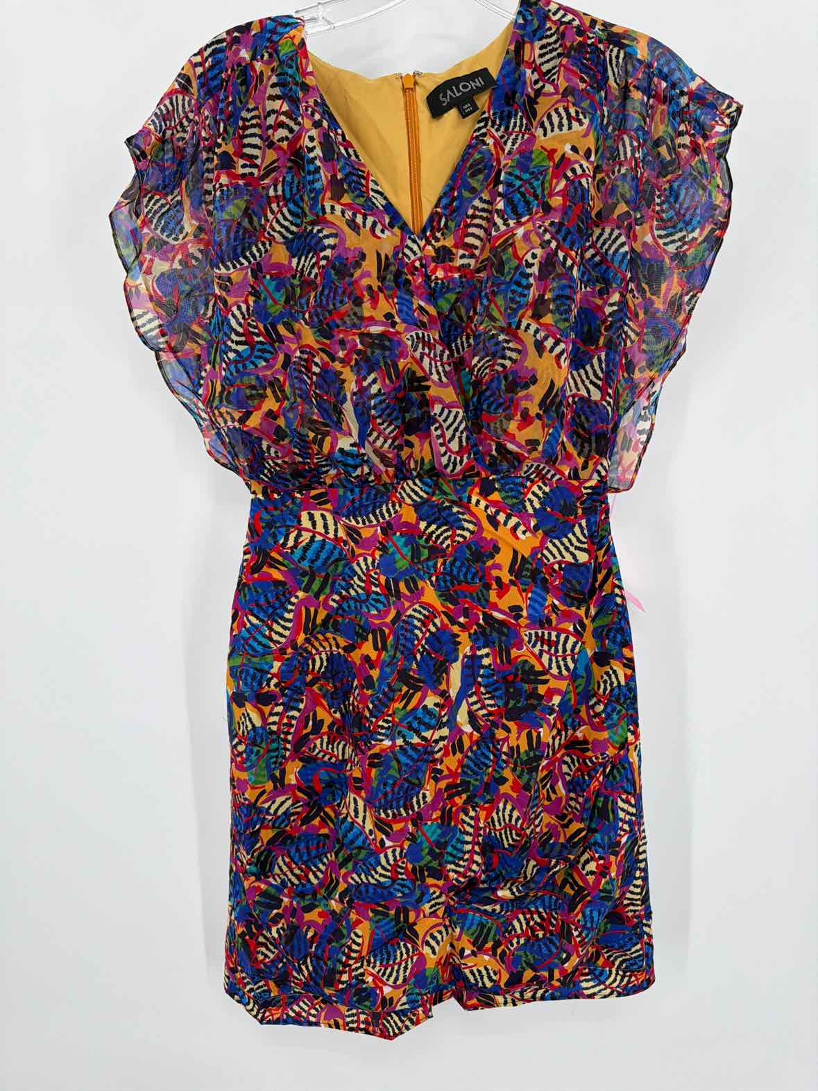Pre-Owned Saloni Blue Size 2 Short Sleeveless Dress | True Fashionistas.