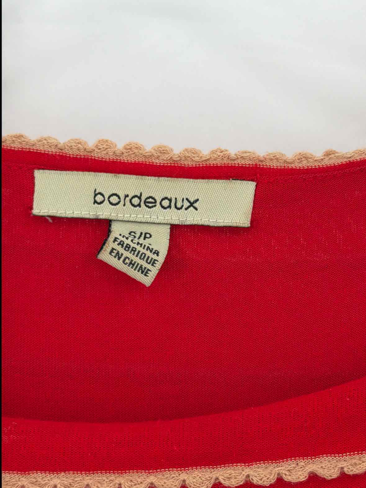Pre-Owned Bordeaux Red Size Small Short Short Sleeve Dress | True Fashionistas.